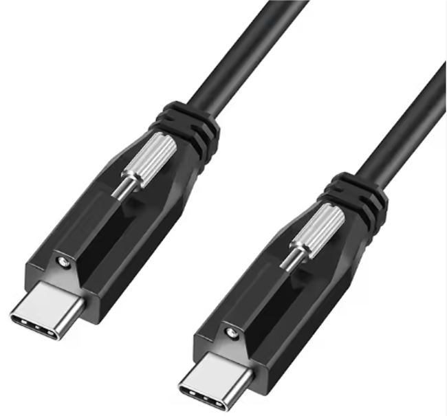 3.1Type-C to Type-C with Screw Locking Fast Charging Data Cable