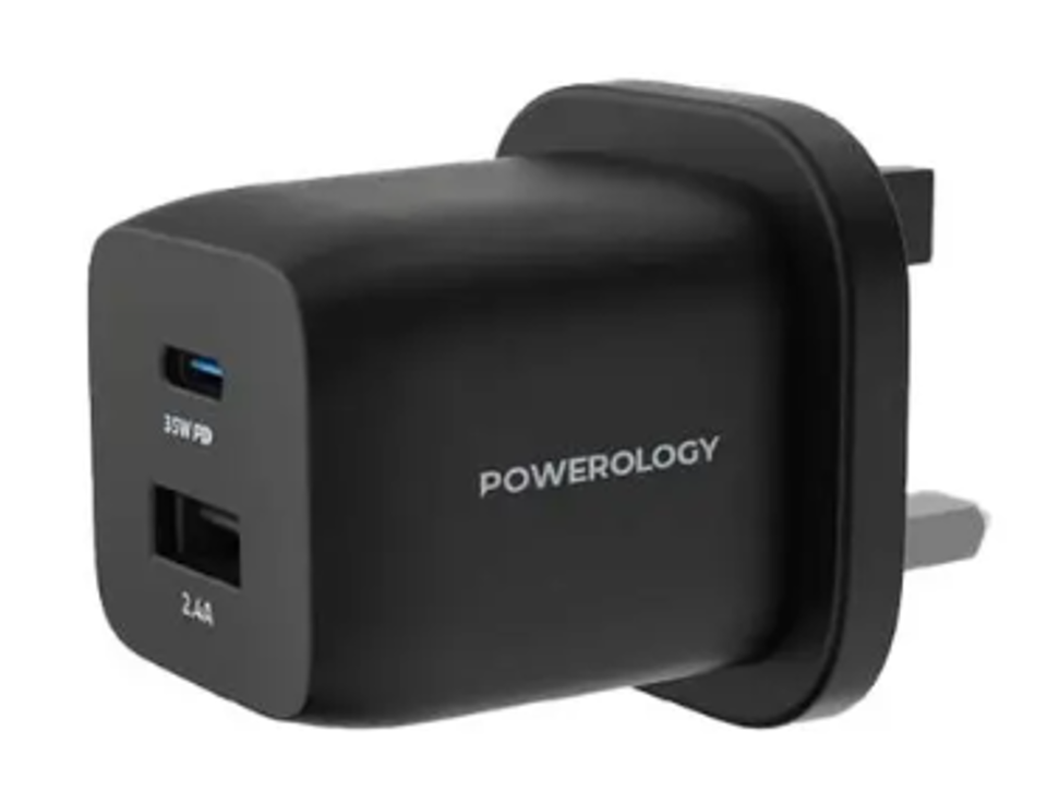 Powerology Dual Port Ultra-Quick Compact GaN Charger